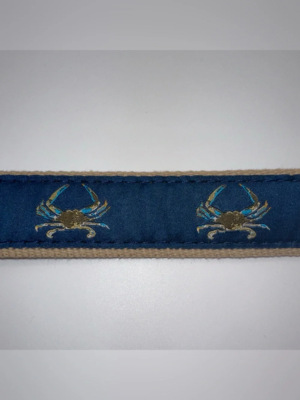 Preston Leather Crab Nautical Belt Solid Brass Buckle Kids Size 24 Made in USA